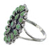 Turquoise Needlepoint Sterling Silver Ring Size 8 FX92789
